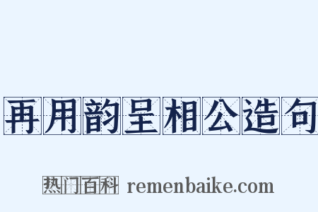 再用韵呈相公造句是什么意思的图片